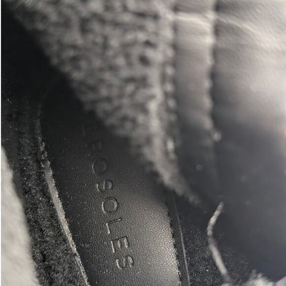 Aerosoles Binocular Shearling Tall Wedge Boots Black Suede Size US9.5 EU40 - Picture 7 of 14